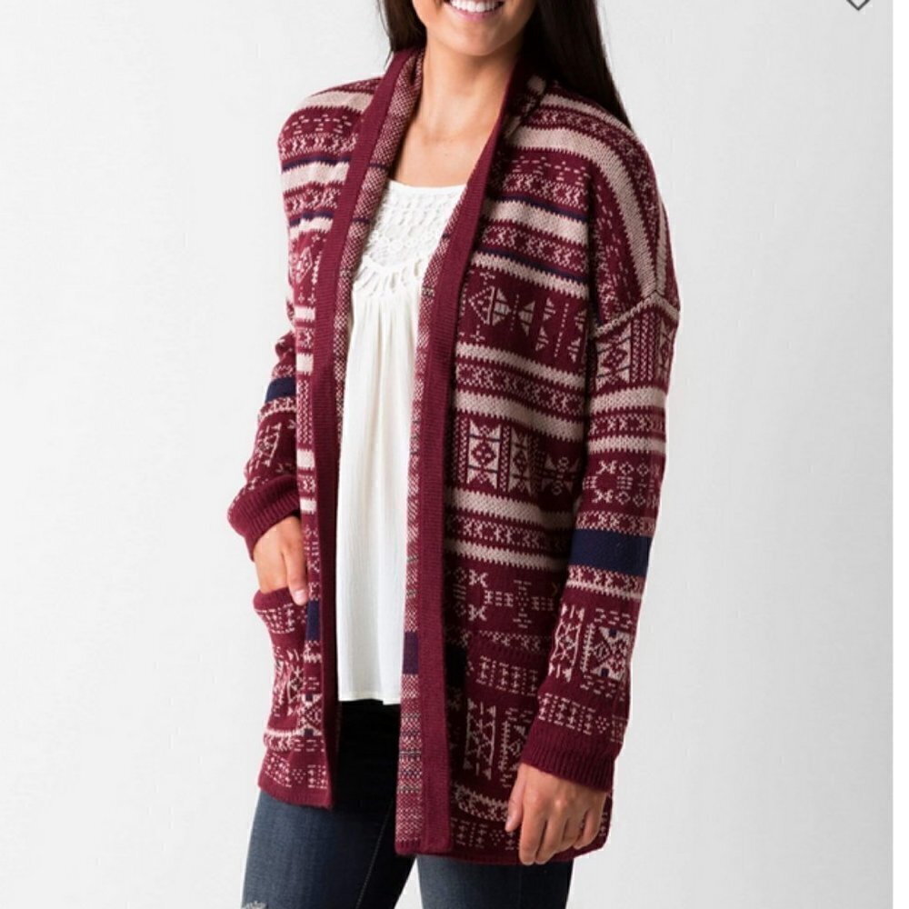 Billabong Aztec Y2K Trek boho Cardigan Sweater